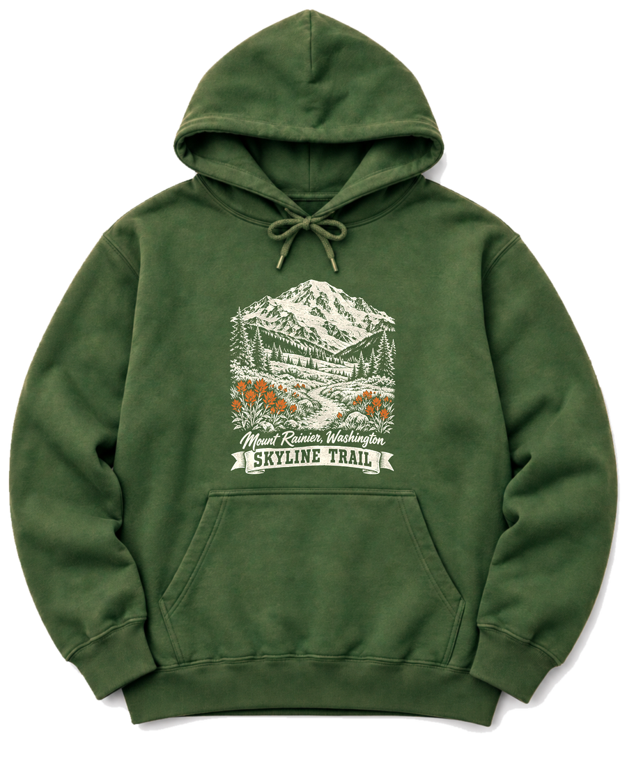 Skyline Trail Hoodie - Military Green