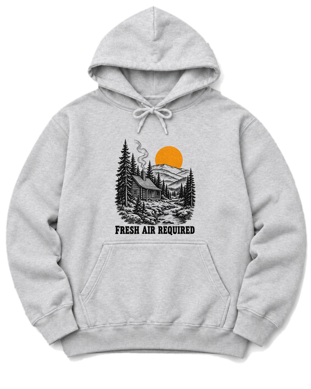 Fresh Air Required Hoodie - Ash