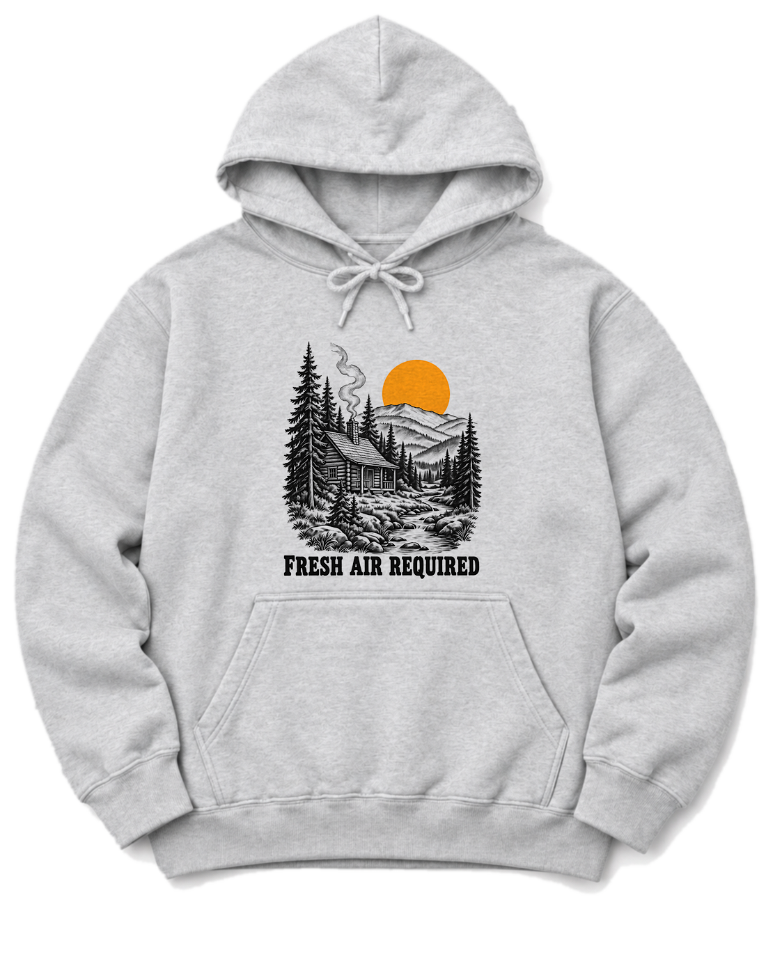 Fresh Air Required Hoodie - Ash