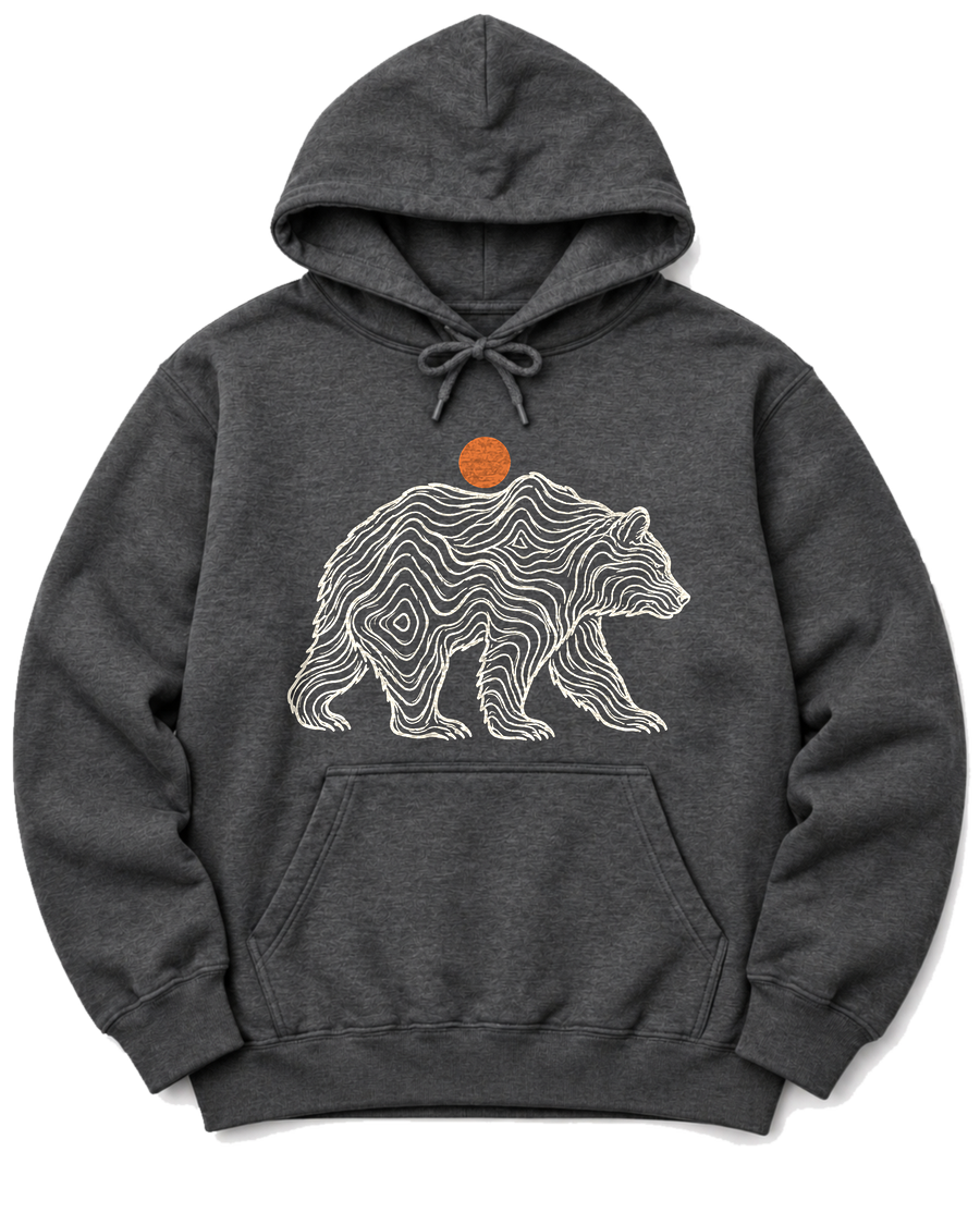 Topo Bear Hoodie - Dark Heather