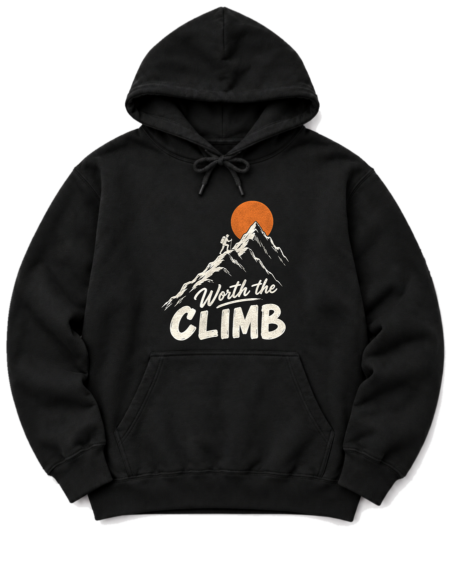 Worth the Climb Hoodie - Black