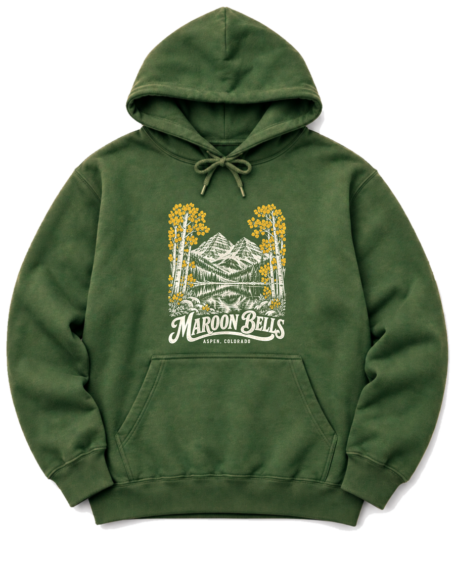 Maroon Bells Hoodie - Military Green