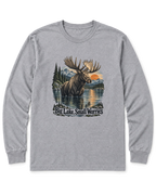 Big Lake, Small Worries Long Sleeve Shirt - Sport Grey