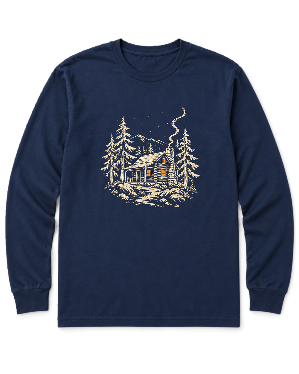 Cabin Glow Long Sleeve Shirt - Navy