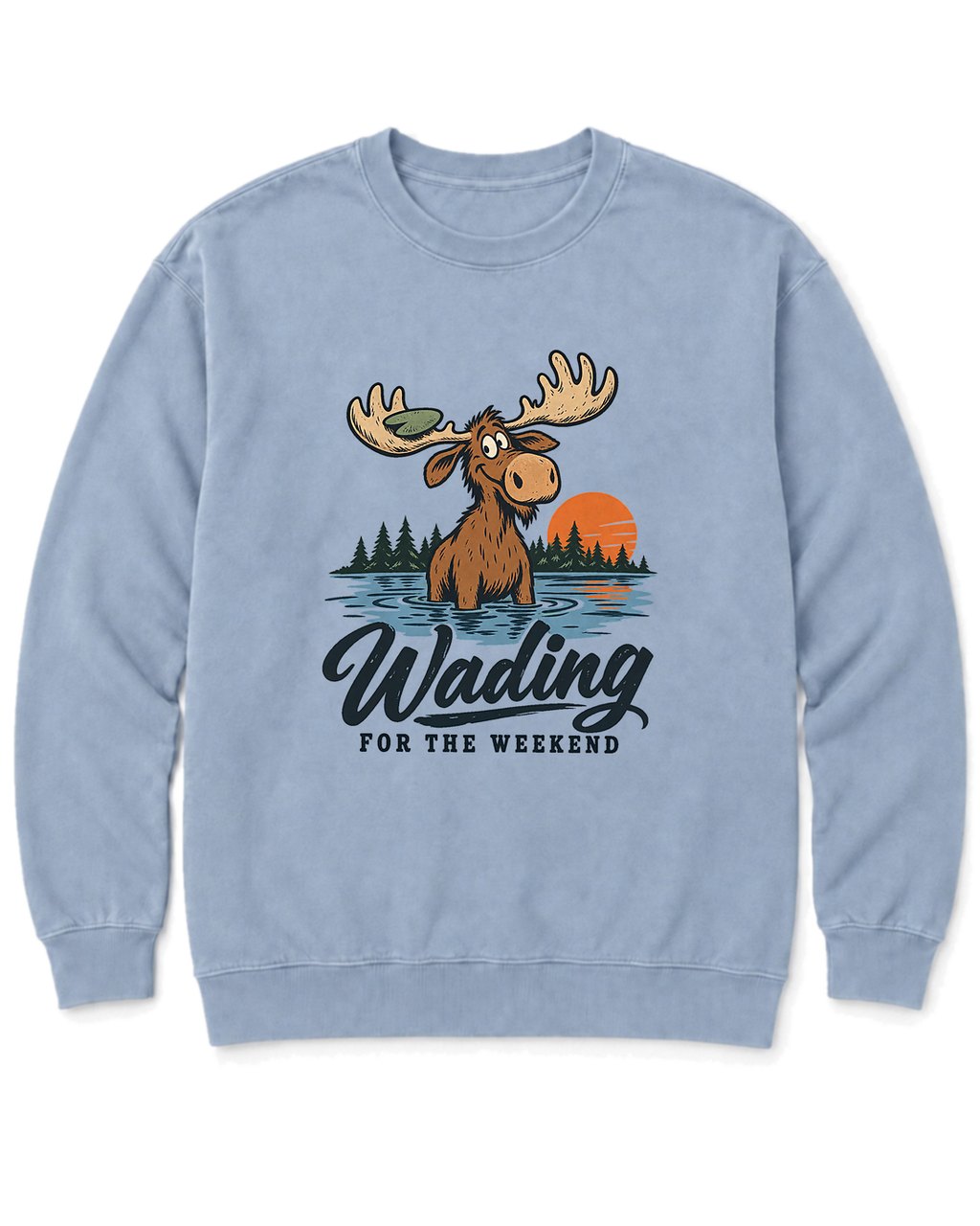 Wading for the Weekend Sweatshirt - Chambray
