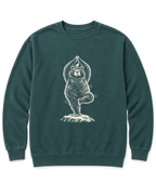 Tree Pose Bear Sweatshirt - Blue Spruce