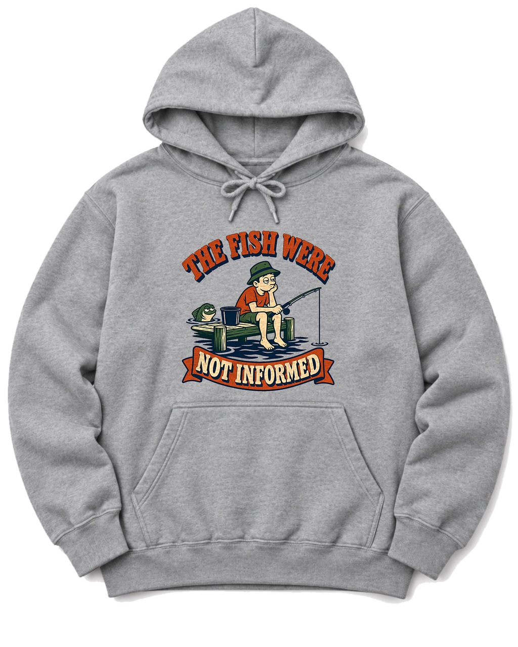 The Fish Were Not Informed Hoodie - Sport Grey