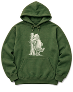Back Scratch Bear Hoodie - Military Green