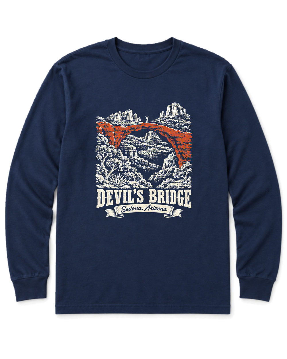 Devil's Bridge Long Sleeve Shirt - Navy