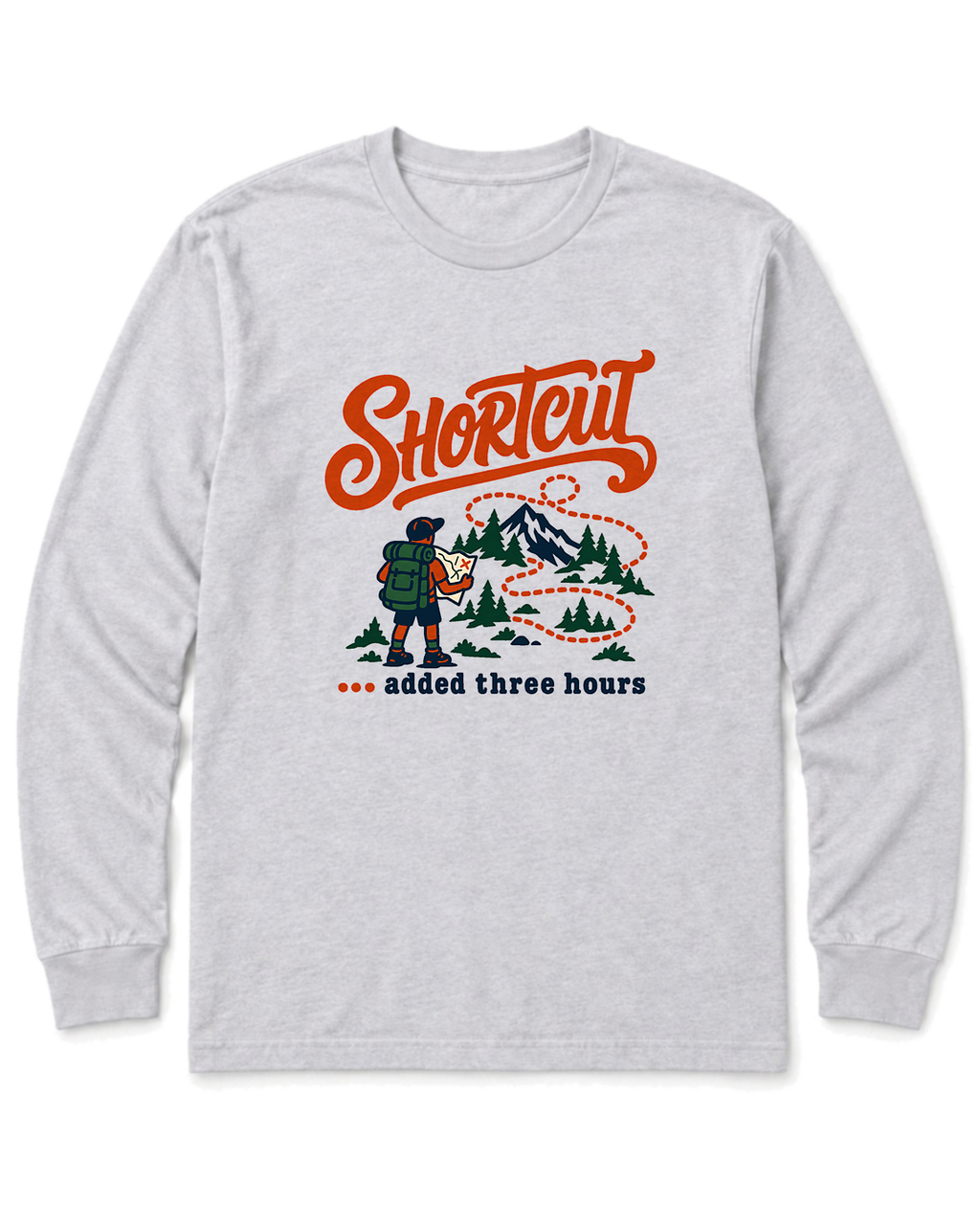 Shortcut Added Three Hours Long Sleeve Shirt - Ash