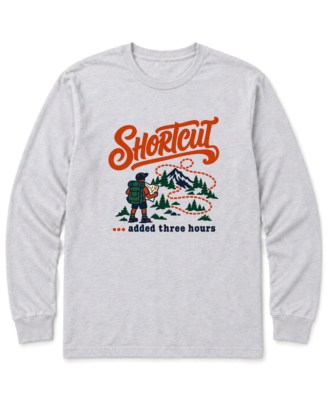 Shortcut Added Three Hours Long Sleeve Shirt - Ash