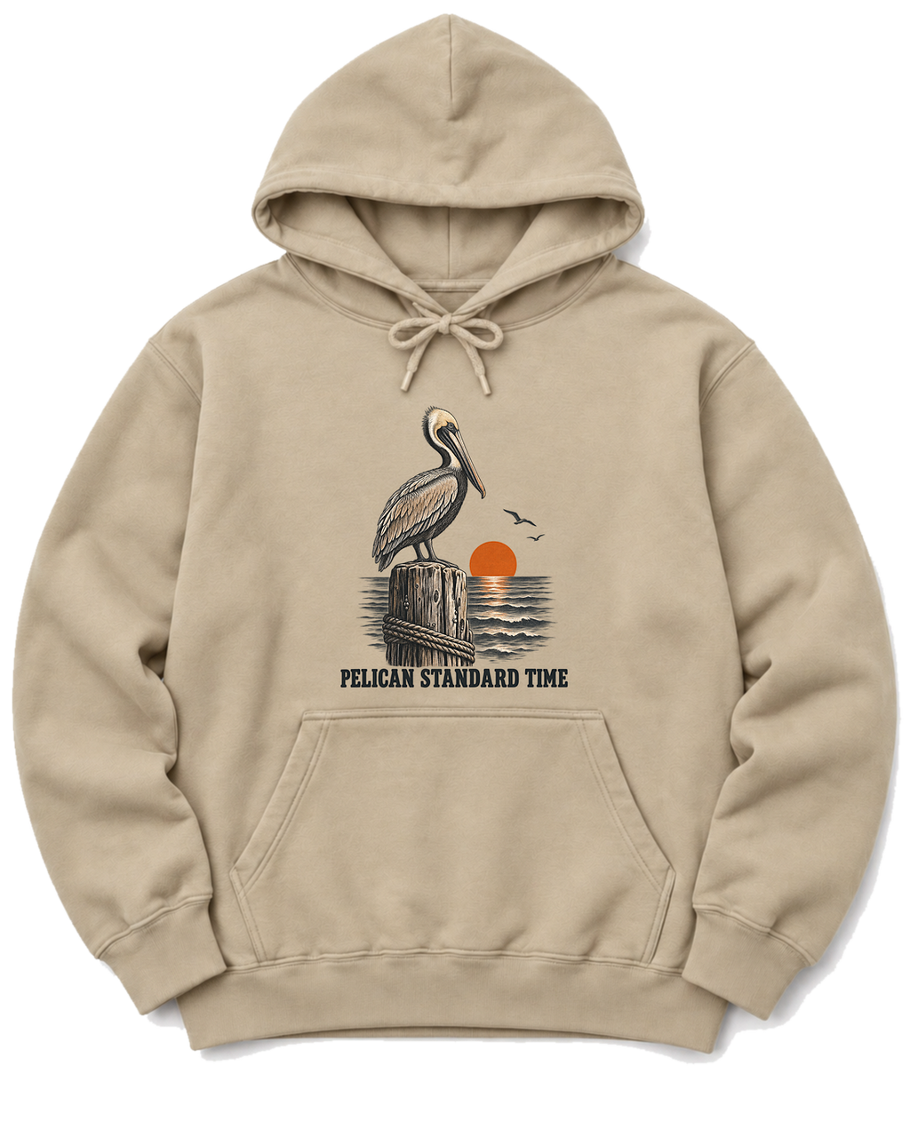 Pelican Standard Time Hoodie - Sand