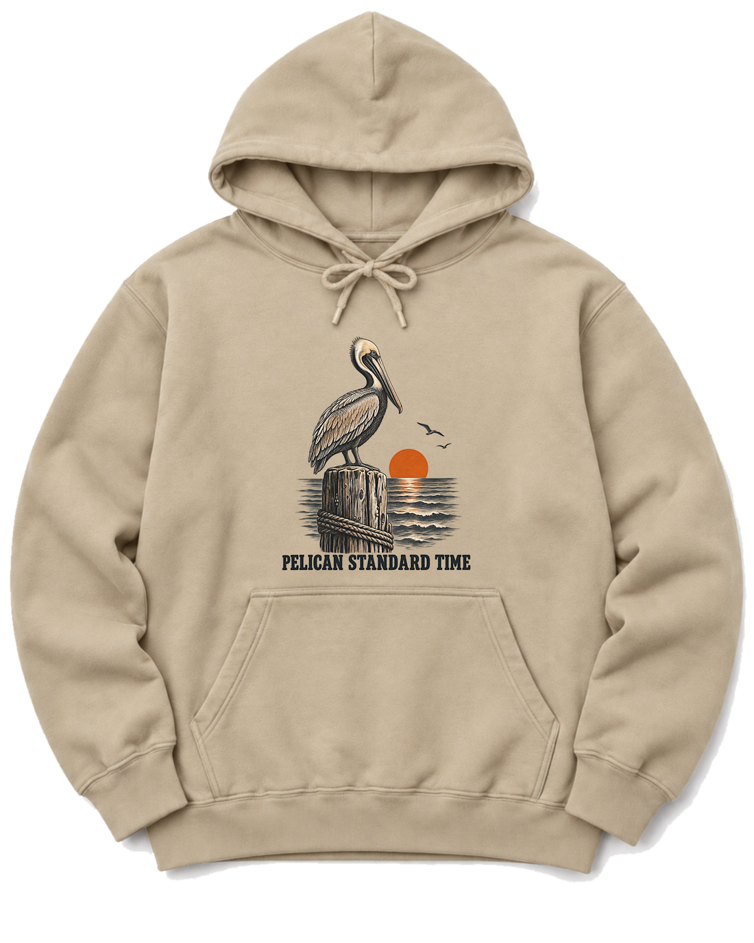 Pelican Standard Time Hoodie - Sand