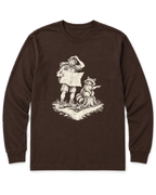 Upside-Down Map Long Sleeve Shirt - Dark Chocolate