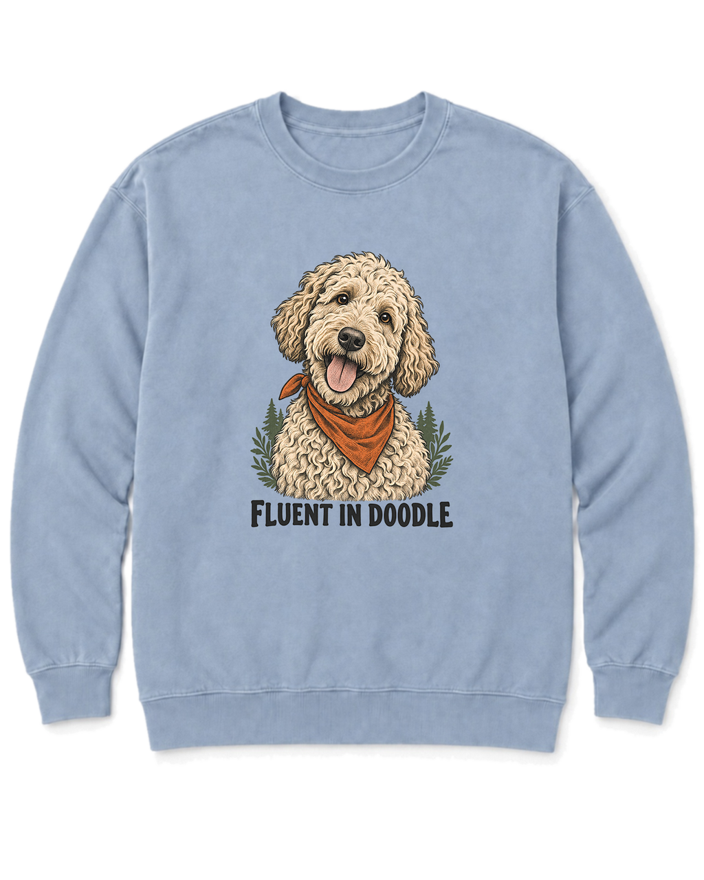 Fluent in Doodle Sweatshirt - Chambray