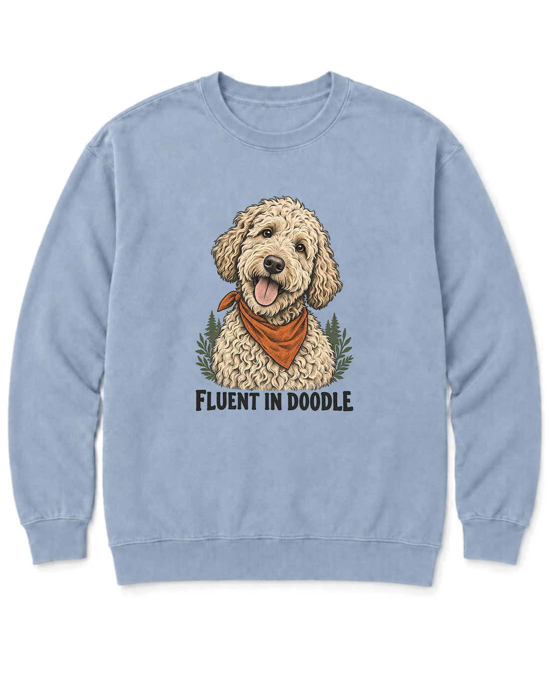 Fluent in Doodle Sweatshirt - Chambray