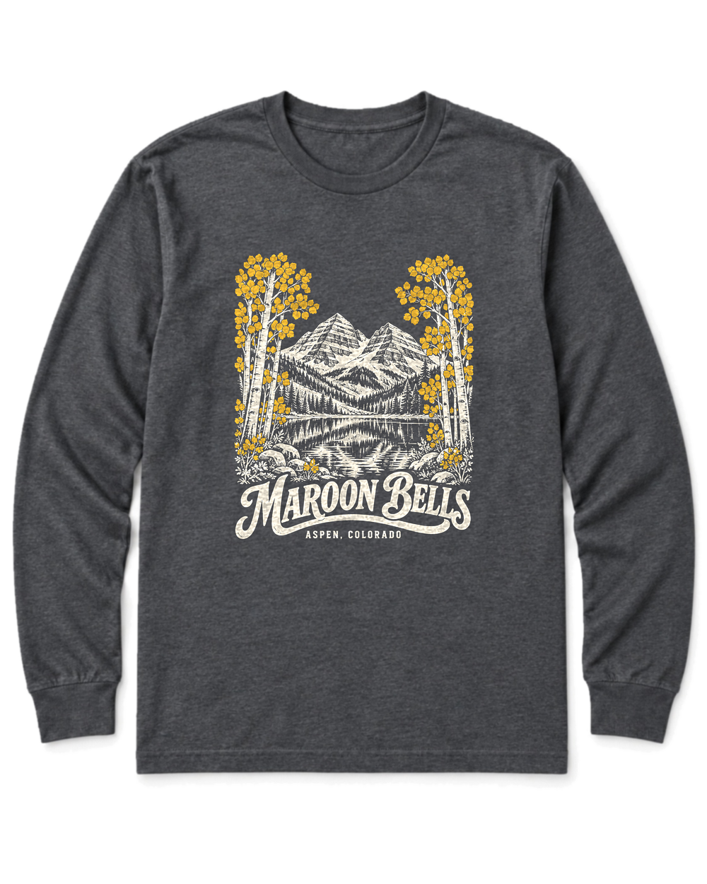 Maroon Bells Long Sleeve Shirt - Dark Heather