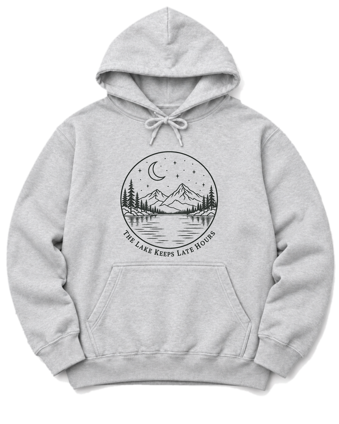 The Lake Keeps Late Hours Hoodie - Ash