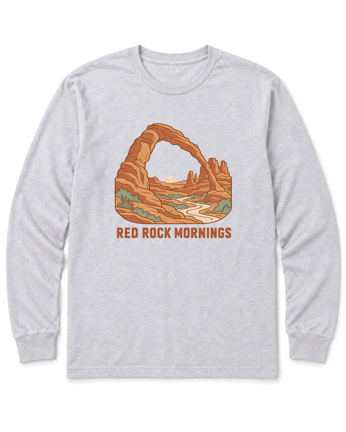 Red Rock Mornings Long Sleeve Shirt - Ash