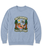 Outdoorsy Until It Gets Buggy Sweatshirt - Chambray