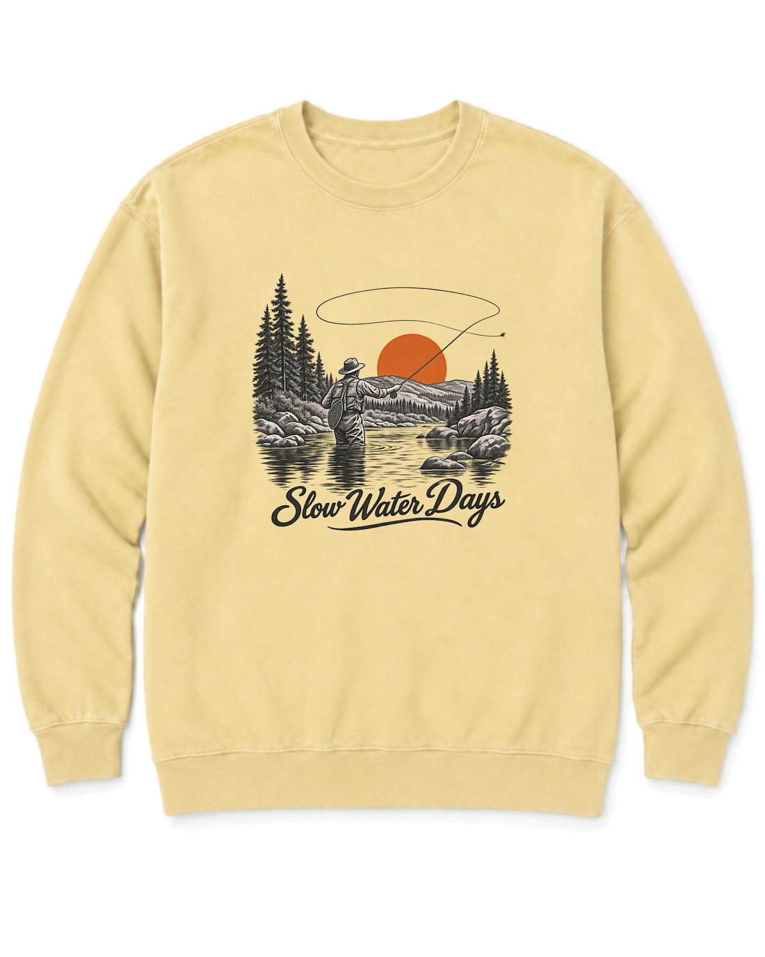 Slow Water Days Sweatshirt - Butter