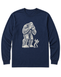 Bigfoot Photographer Long Sleeve Shirt - Navy