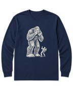 Bigfoot Photographer Long Sleeve Shirt - Navy