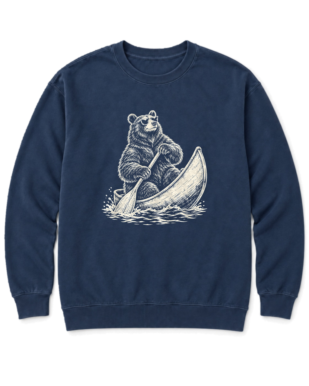 Bear in a Canoe Sweatshirt - True Navy