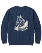 Bear in a Canoe Sweatshirt - True Navy