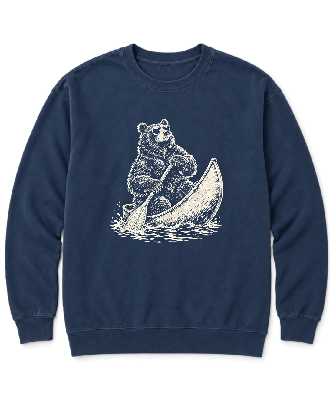 Bear in a Canoe Sweatshirt - True Navy