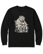 Not a Morning Bear Long Sleeve Shirt - Black