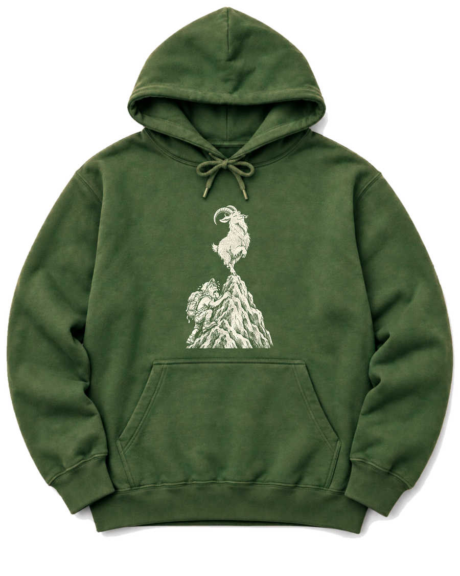 Show-Off Mountain Goat Hoodie - Military Green
