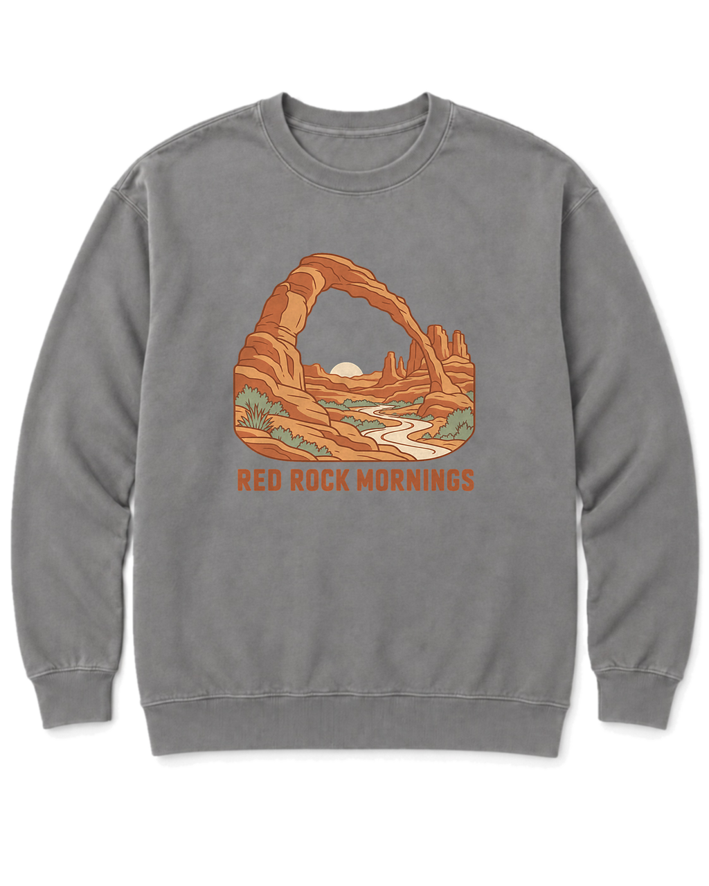 Red Rock Mornings Sweatshirt - Grey