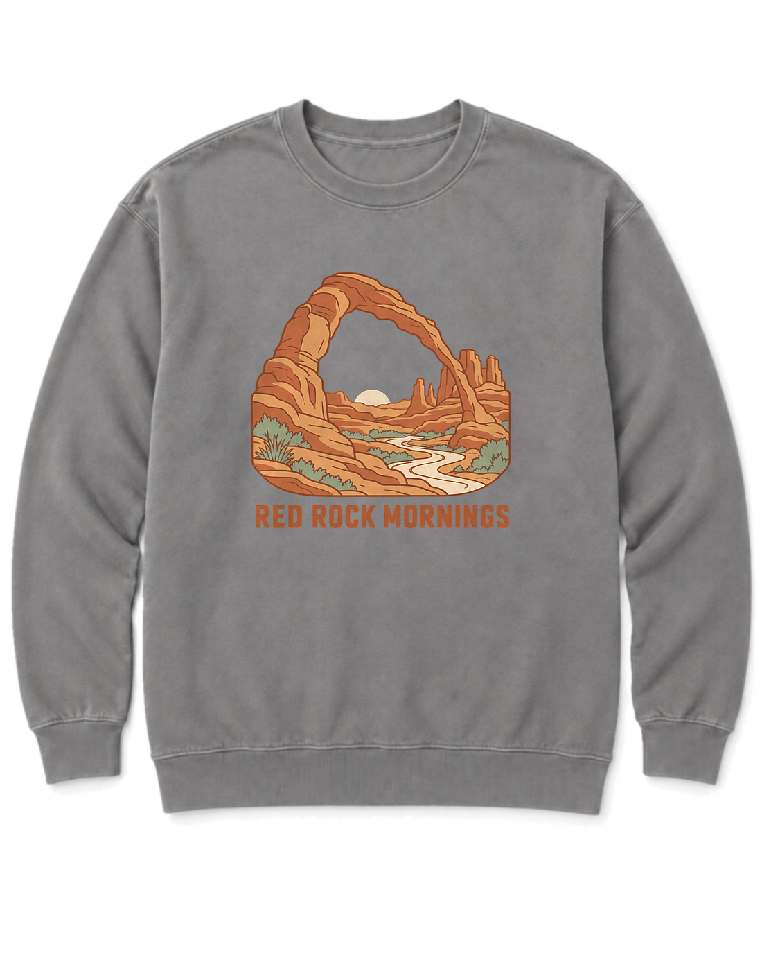 Red Rock Mornings Sweatshirt - Grey
