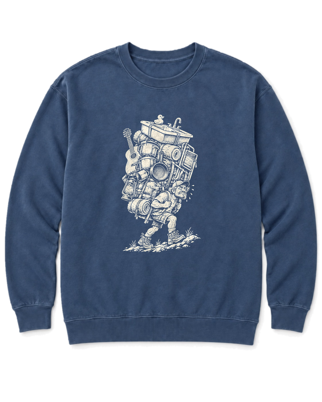 Overpacked Hiker Sweatshirt - Denim