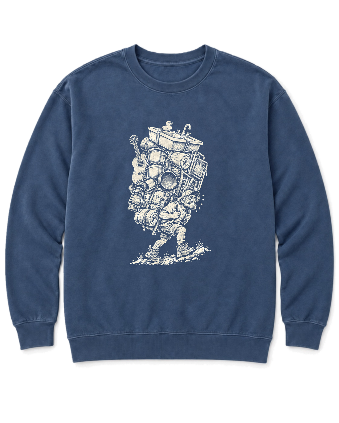 Overpacked Hiker Sweatshirt - Denim