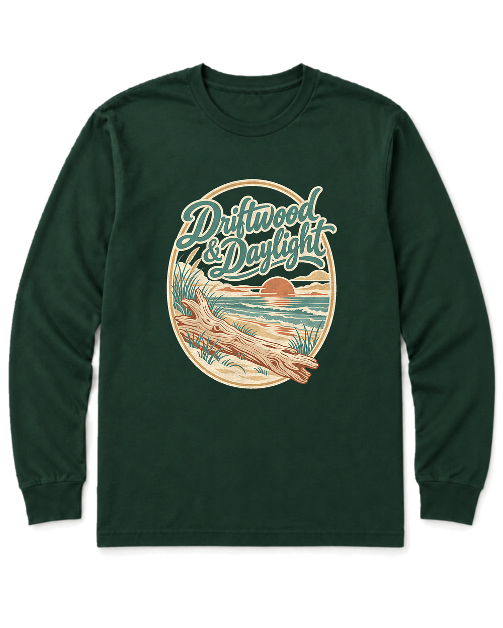 Driftwood & Daylight Long Sleeve Shirt - Forest Green
