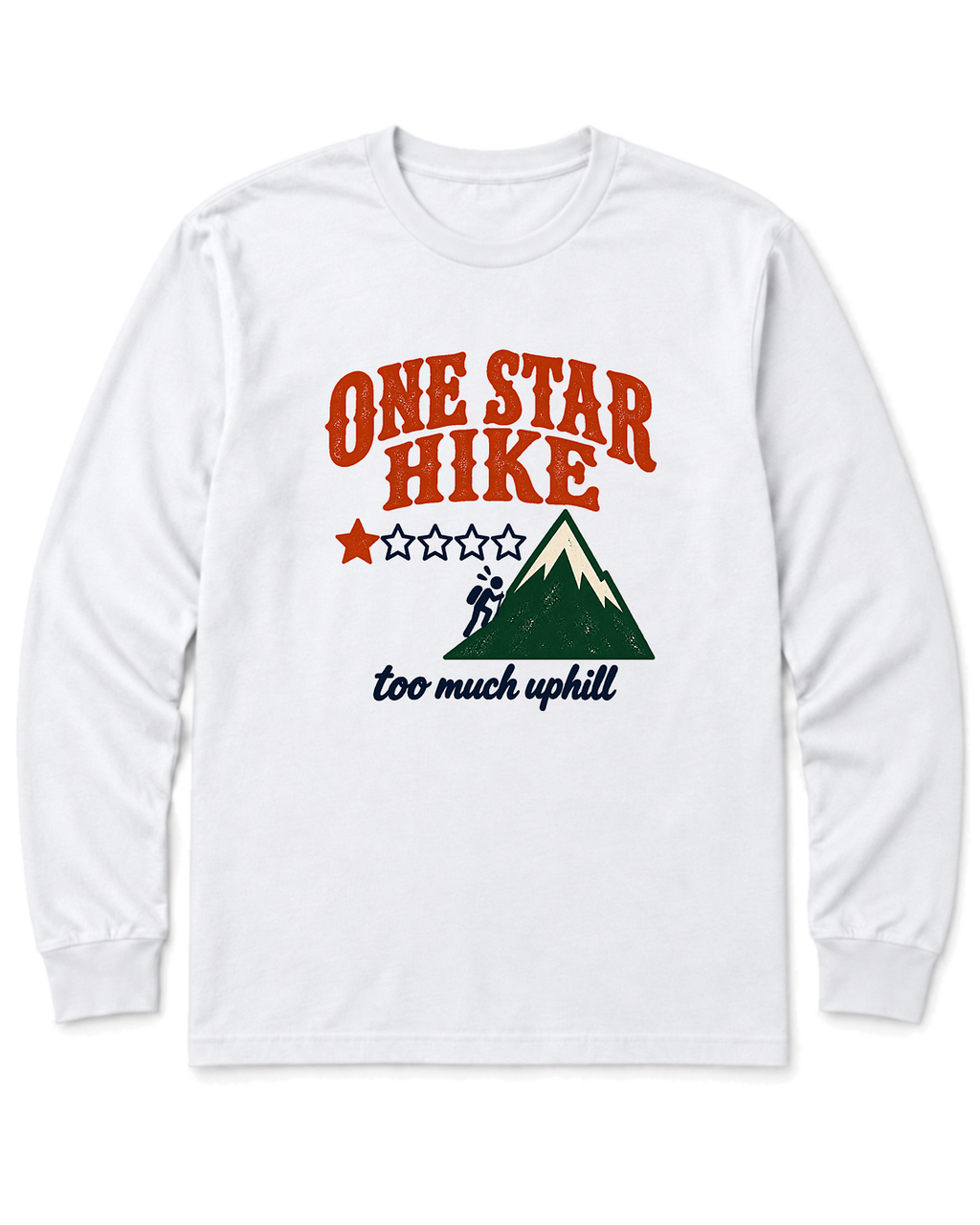 One Star Hike Long Sleeve Shirt - White
