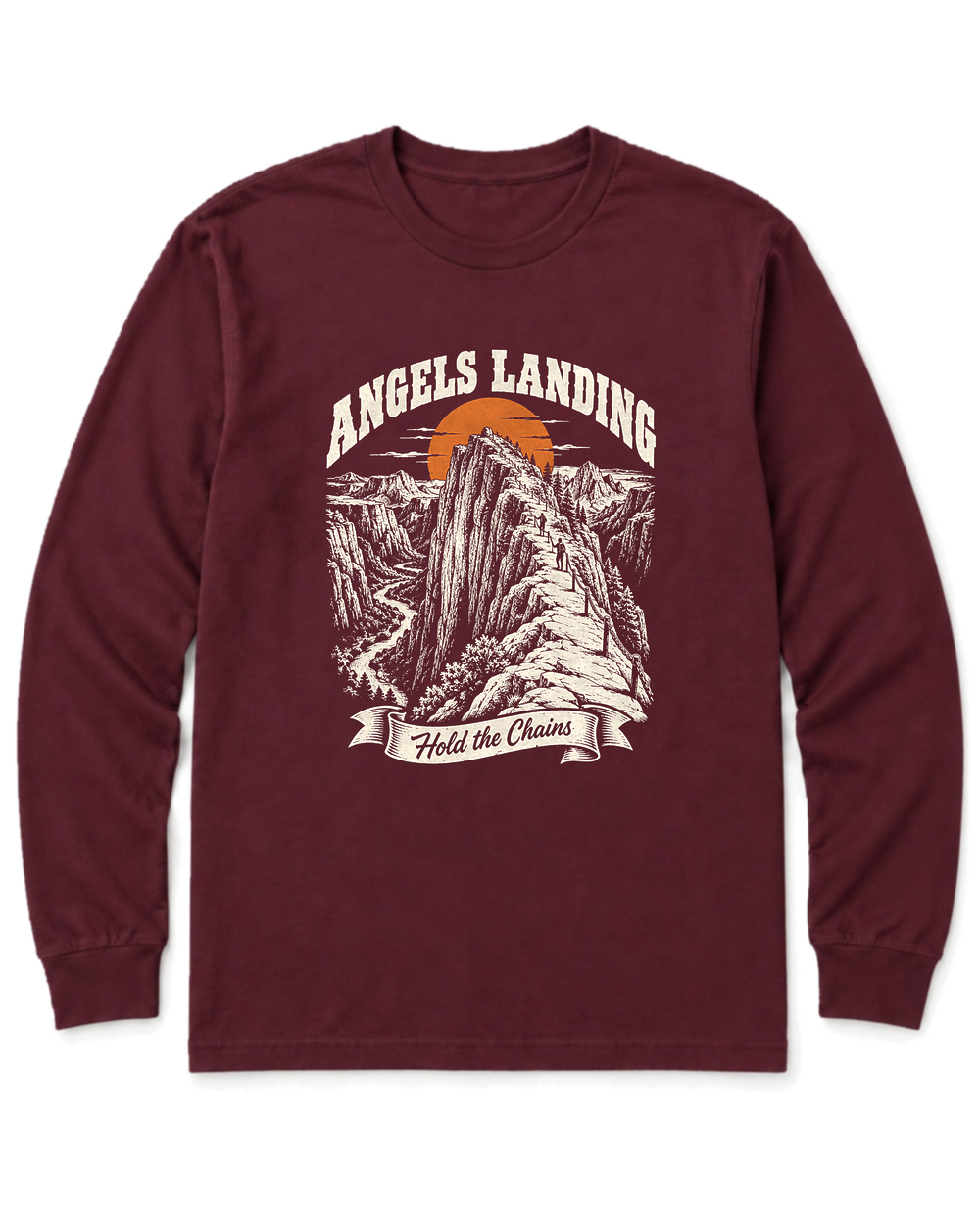 Angels Landing Long Sleeve Shirt - Maroon
