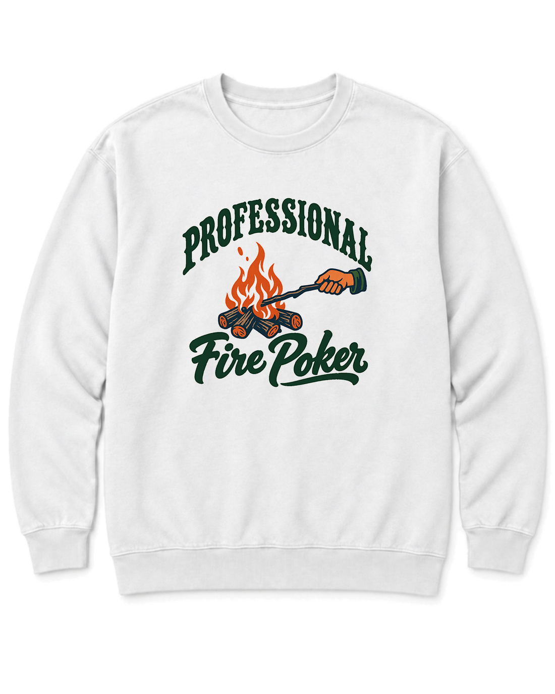 Professional Fire Poker Sweatshirt - White