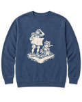 Upside-Down Map Sweatshirt - Denim