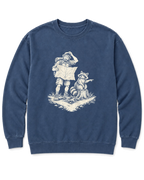 Upside-Down Map Sweatshirt - Denim