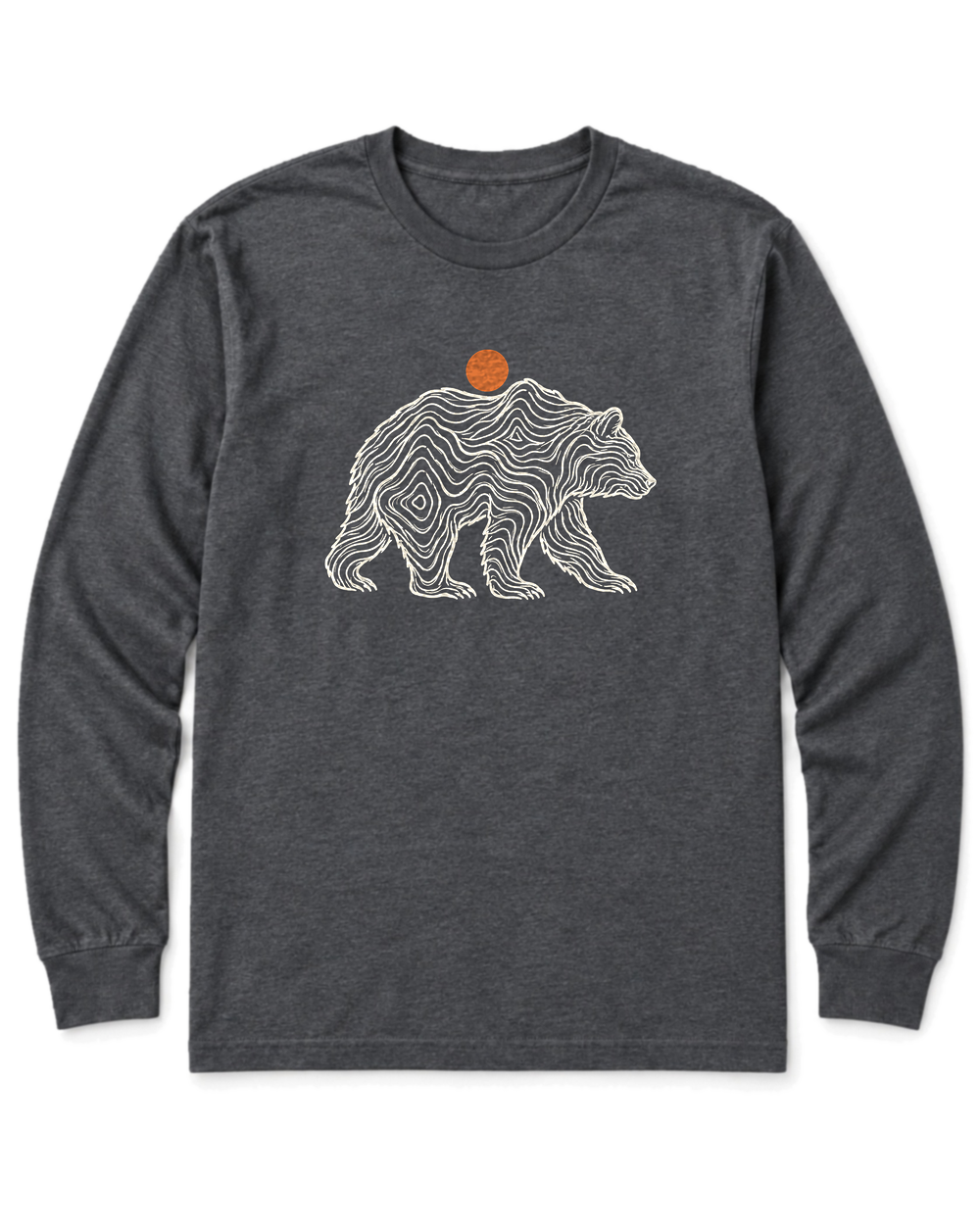 Topo Bear Long Sleeve Shirt - Dark Heather