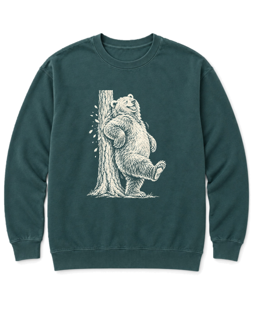 Back Scratch Bear Sweatshirt - Blue Spruce