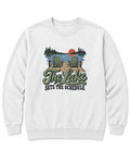 The Lake Sets the Schedule Sweatshirt - White