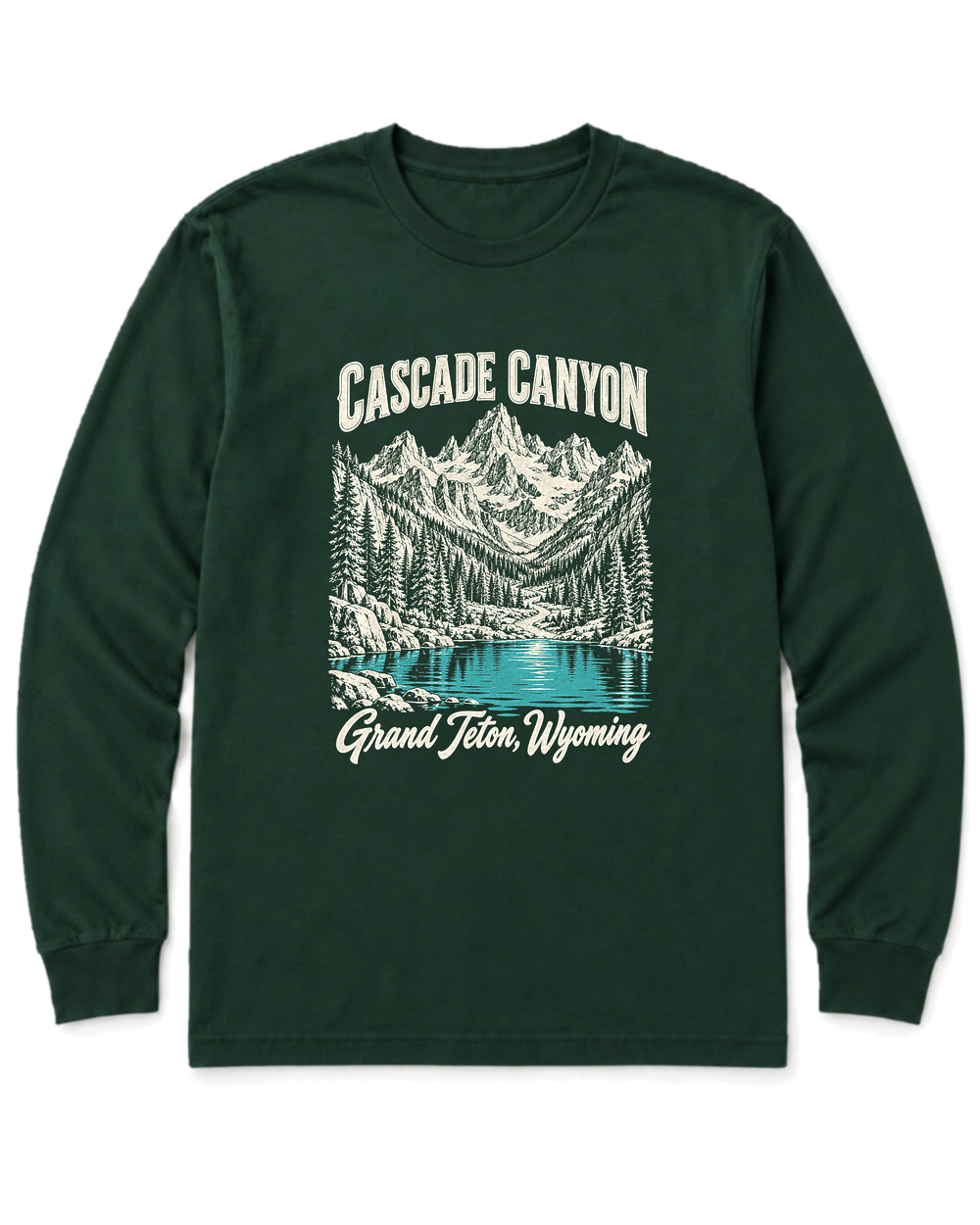 Cascade Canyon Long Sleeve Shirt - Forest Green