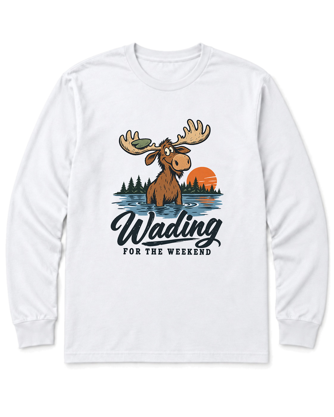 Wading for the Weekend Long Sleeve Shirt - White