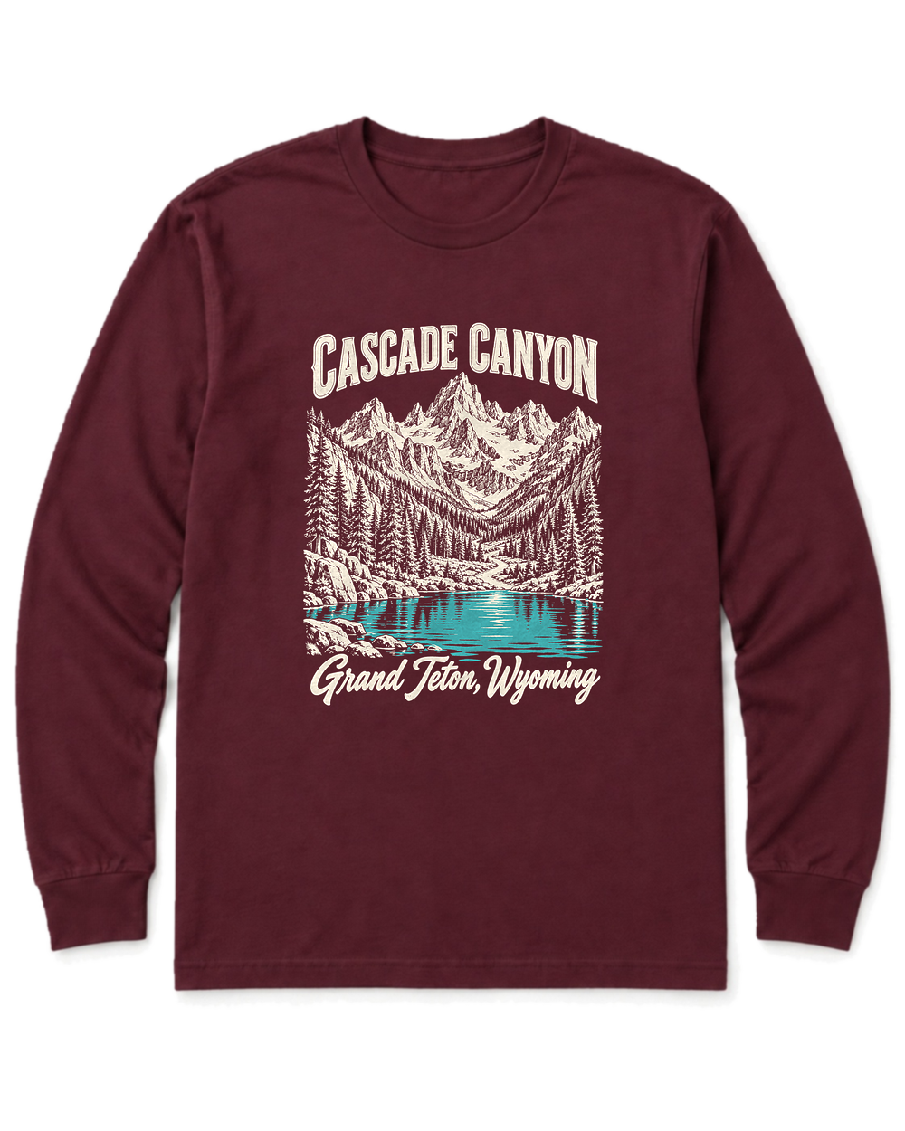 Cascade Canyon Long Sleeve Shirt - Maroon