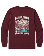 Cascade Canyon Long Sleeve Shirt - Maroon