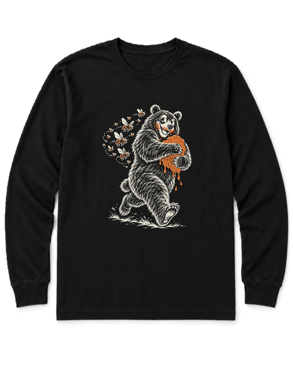 Honey Heist Long Sleeve Shirt - Black